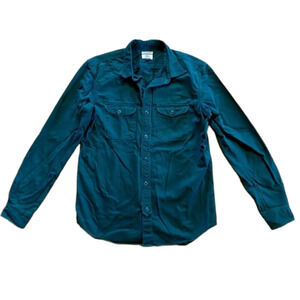 Old Navy Green Pine Your Mann Long Sleeve Heavy Twill Shirt Mens Medium
